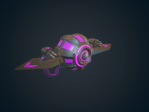 sci-fi military drone - 02 Model 3D