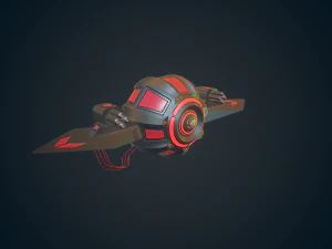 sci-fi military drone - 02 3D Model