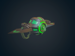 sci-fi military drone - 02 Model 3D