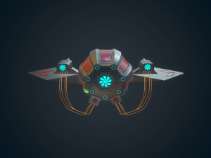 sci-fi military drone - 02 Model 3D