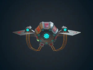 sci-fi military drone - 02 3D Model