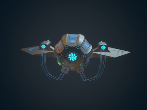 sci-fi military drone - 02 Model 3D