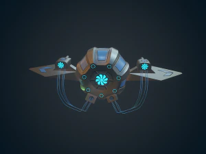 sci-fi military drone - 02 3D Model