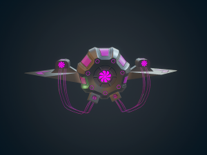 sci-fi military drone - 02 Model 3D