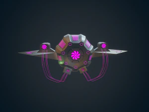 sci-fi military drone - 02 3D Model