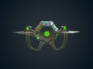 sci-fi military drone - 02 Model 3D