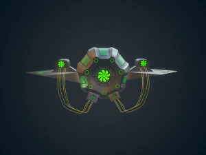 sci-fi military drone - 02 3D Model