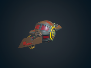 sci-fi military drone - 02 Model 3D