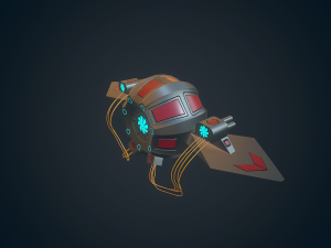 sci-fi military drone - 02 Model 3D