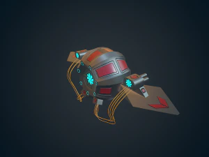 sci-fi military drone - 02 3D Model