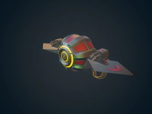 sci-fi military drone - 02 3D Model