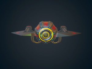 sci-fi military drone - 02 Model 3D