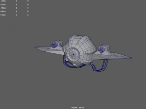 sci-fi military drone - 02 3D Model