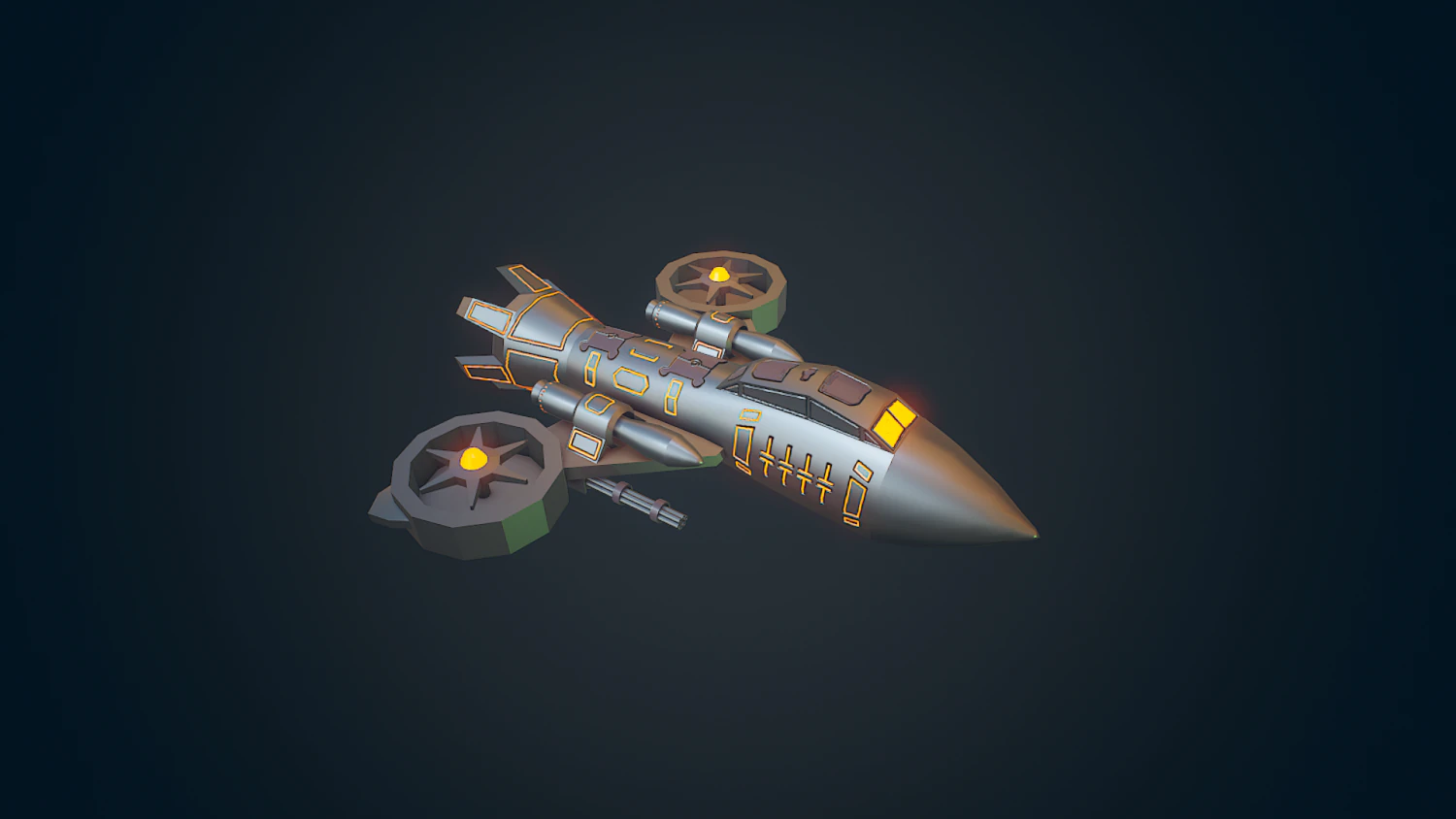 sci-fi military drone - 03 3D Model .c4d .max .obj .3ds .fbx .stl .blend