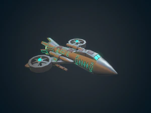 sci-fi military drone - 03 3D Model