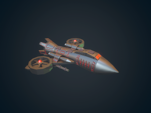 sci-fi military drone - 03 Model 3D