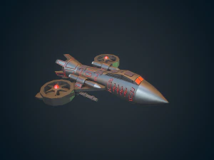 sci-fi military drone - 03 3D Model