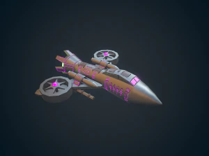 sci-fi military drone - 03 3D Model
