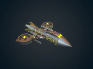 sci-fi military drone - 03 3D Model