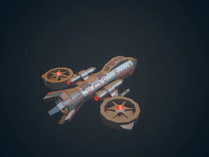 sci-fi military drone - 03 3D Model