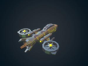 sci-fi military drone - 03 Model 3D