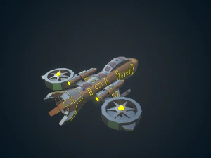 sci-fi military drone - 03 3D Model