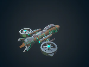 sci-fi military drone - 03 3D Model