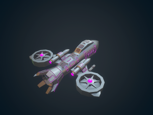 sci-fi military drone - 03 Model 3D