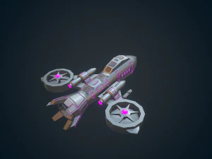 sci-fi military drone - 03 3D Model