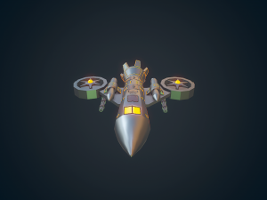 sci-fi military drone - 03 Model 3D