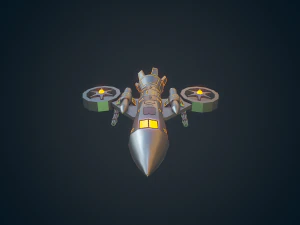 sci-fi military drone - 03 3D Model