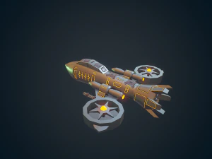 sci-fi military drone - 03 3D Model