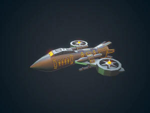 sci-fi military drone - 03 3D Model