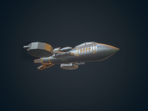 sci-fi military drone - 03 Model 3D