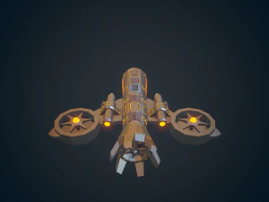 sci-fi military drone - 03 3D Model