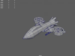 sci-fi military drone - 03 3D Model