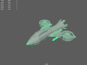 sci-fi military drone - 03 3D Model