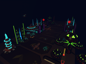 sci fi futuristic city package low-poly Modèle 3D