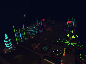 sci fi futuristic city package low-poly 3D Model