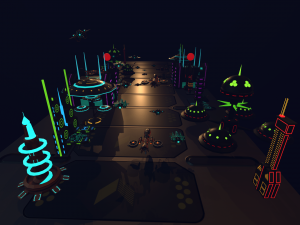 sci fi futuristic city package low-poly Modèle 3D