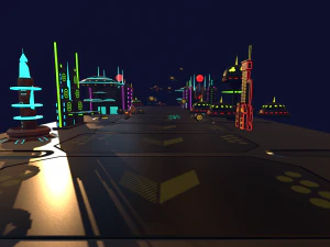 sci fi futuristic city package low-poly 3D Model