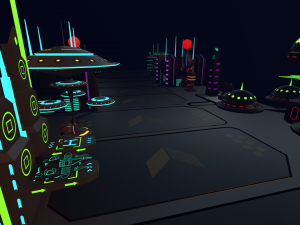 sci fi futuristic city package low-poly Modèle 3D