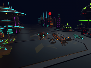 sci fi futuristic city package low-poly Modèle 3D