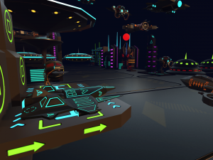 sci fi futuristic city package low-poly Modèle 3D