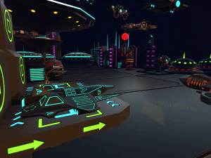 sci fi futuristic city package low-poly 3D Model