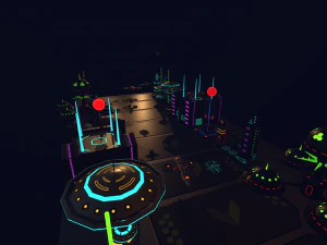 sci fi futuristic city package low-poly 3D Model