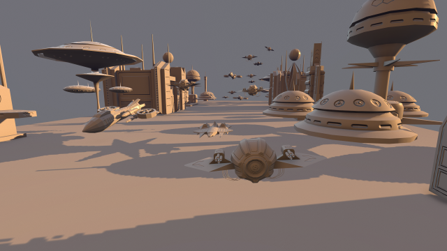 sci fi futuristic city package low-poly Modèle 3D .c4d .max .obj .3ds .fbx .stl .blend 