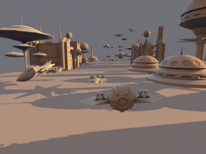 sci fi futuristic city package low-poly 3D Модель