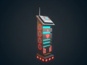 sci fi futuristic city package low-poly 3D Model