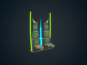 sci fi futuristic city package low-poly 3D Model